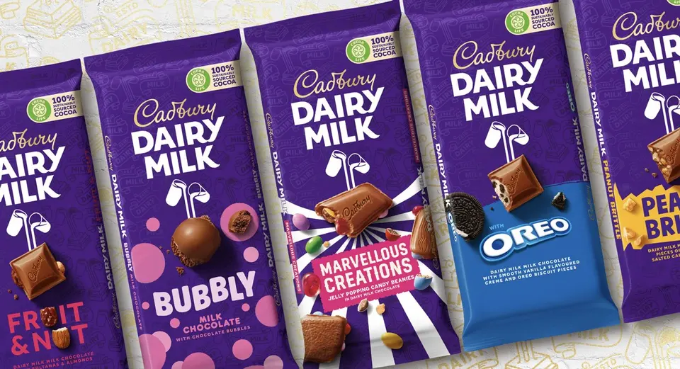 Cadbury Dairy Milk packaging refresh — unified range